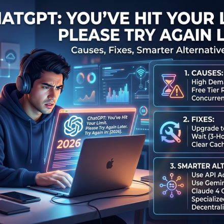 ChatGPT You've Hit Your Limit. Please Try Again Later: Causes, Fixes, and Smarter Alternatives in 2026