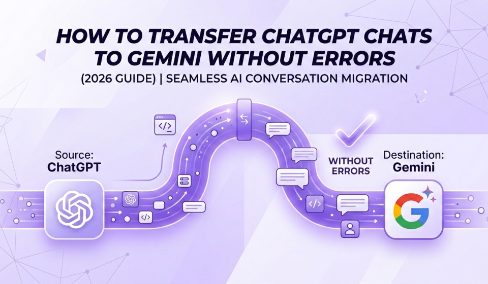 How to Transfer ChatGPT Chats to Gemini Without Errors