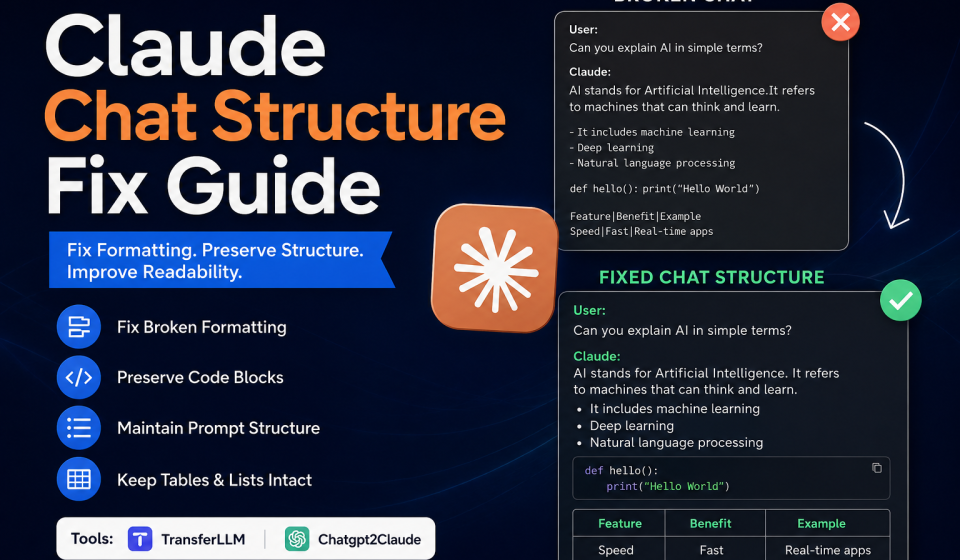 Claude Chat Structure Fix
