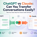 ChatGPT vs Claude transfer comparison showing two AI chat interfaces side by side