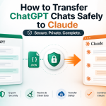 ChatGPT data export settings page for safe chat transfer