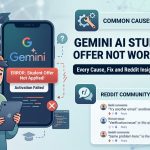 google gemini ai student offer not working reddit