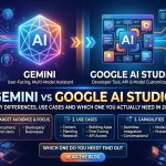 Gemini vs Google AI Studio: Key Differences, Use Cases and Which One You Actually Need in 2026