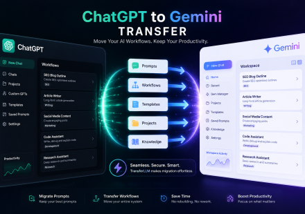 ChatGPT to Gemini transfer illustration